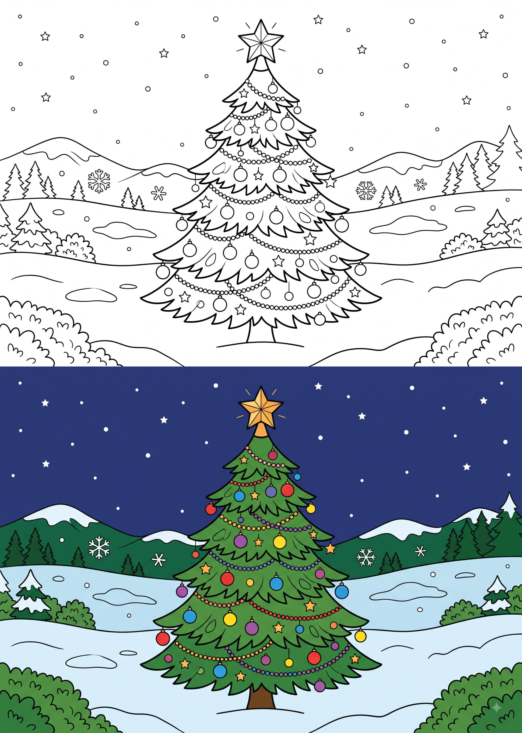 Christmas Tree Coloring Page
