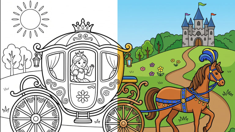 Royal Carriage Coloring Page